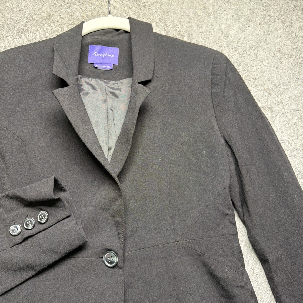 Seraphine Women's‎ Blazer Black Tailored Career Work Jacket Size 2